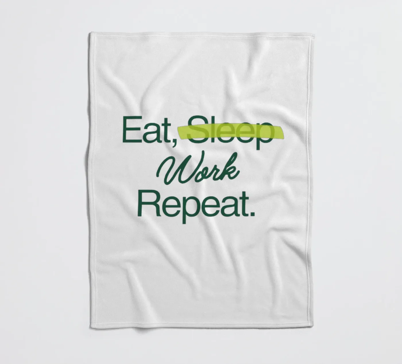 Work Forever fleece blanket by Olivia Creator