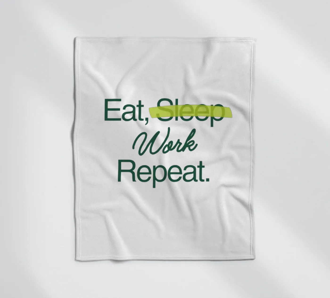 Work Forever fleece blanket by Olivia Creator