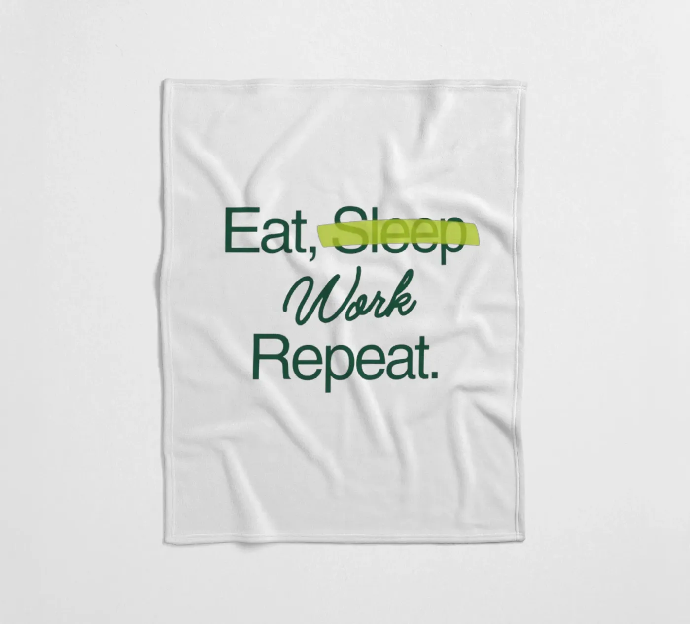Work Forever fleece blanket by Olivia Creator