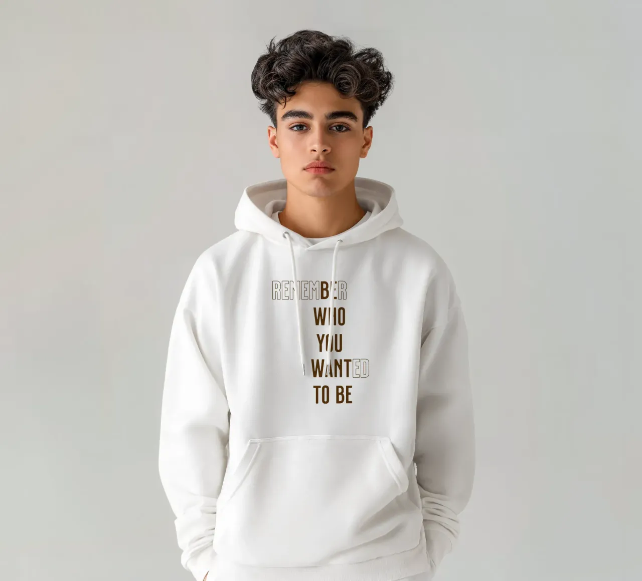 Ricorda chi volevi essere (Be Who you want to be) felpa con cappuccio da Gunawan Rb