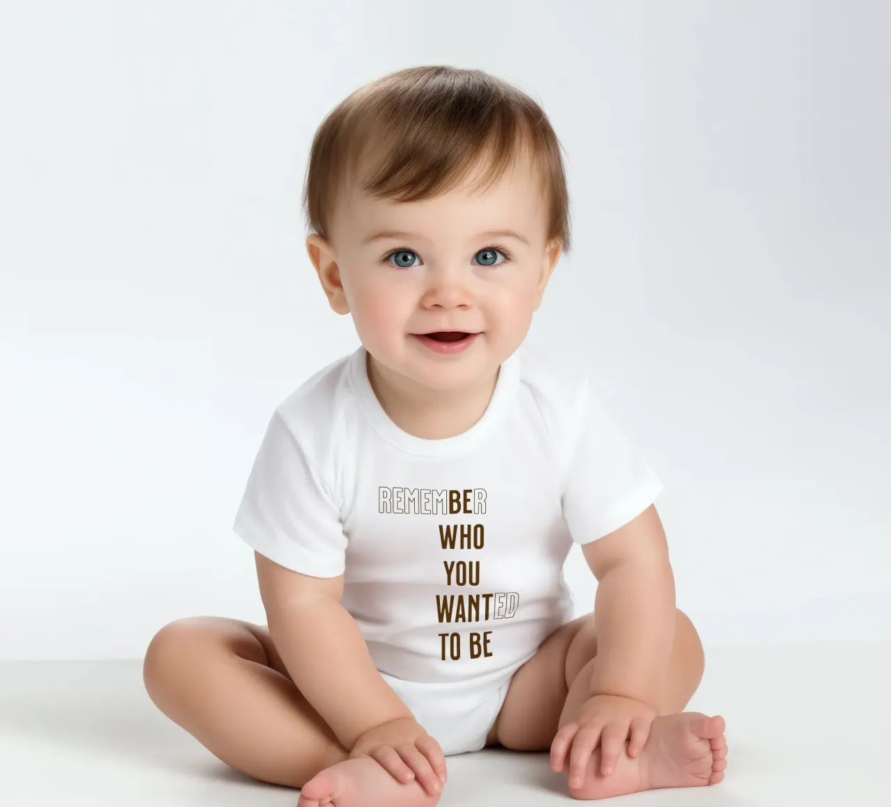 Ricorda chi volevi essere (Be Who you want to be) body neonato maniche corte da Gunawan Rb