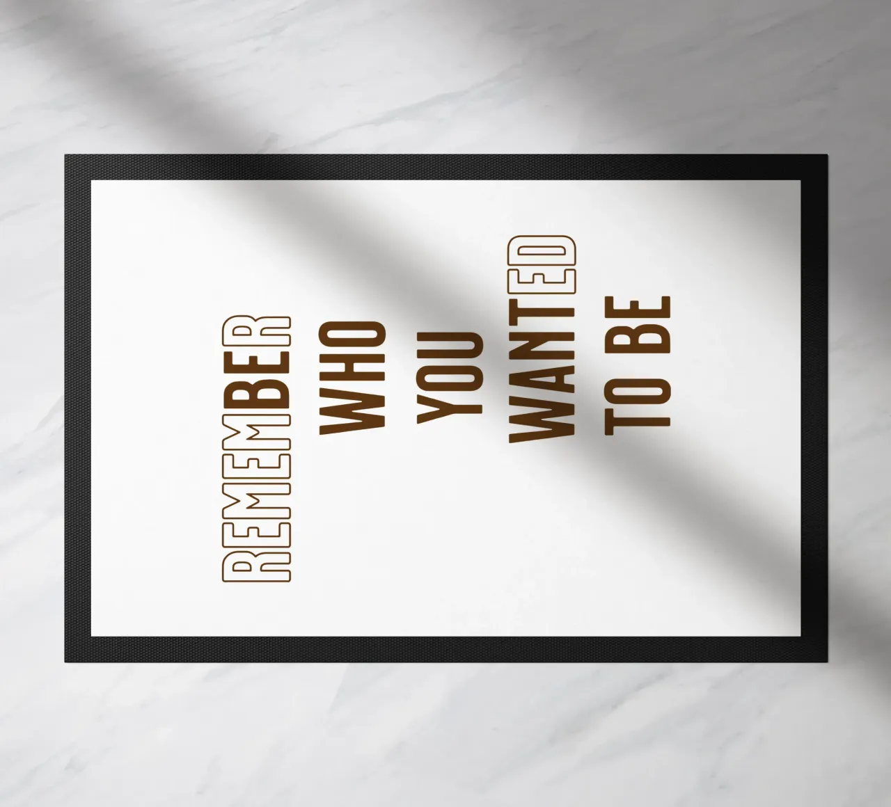 Ricorda chi volevi essere (Be Who you want to be) zerbino da Gunawan Rb