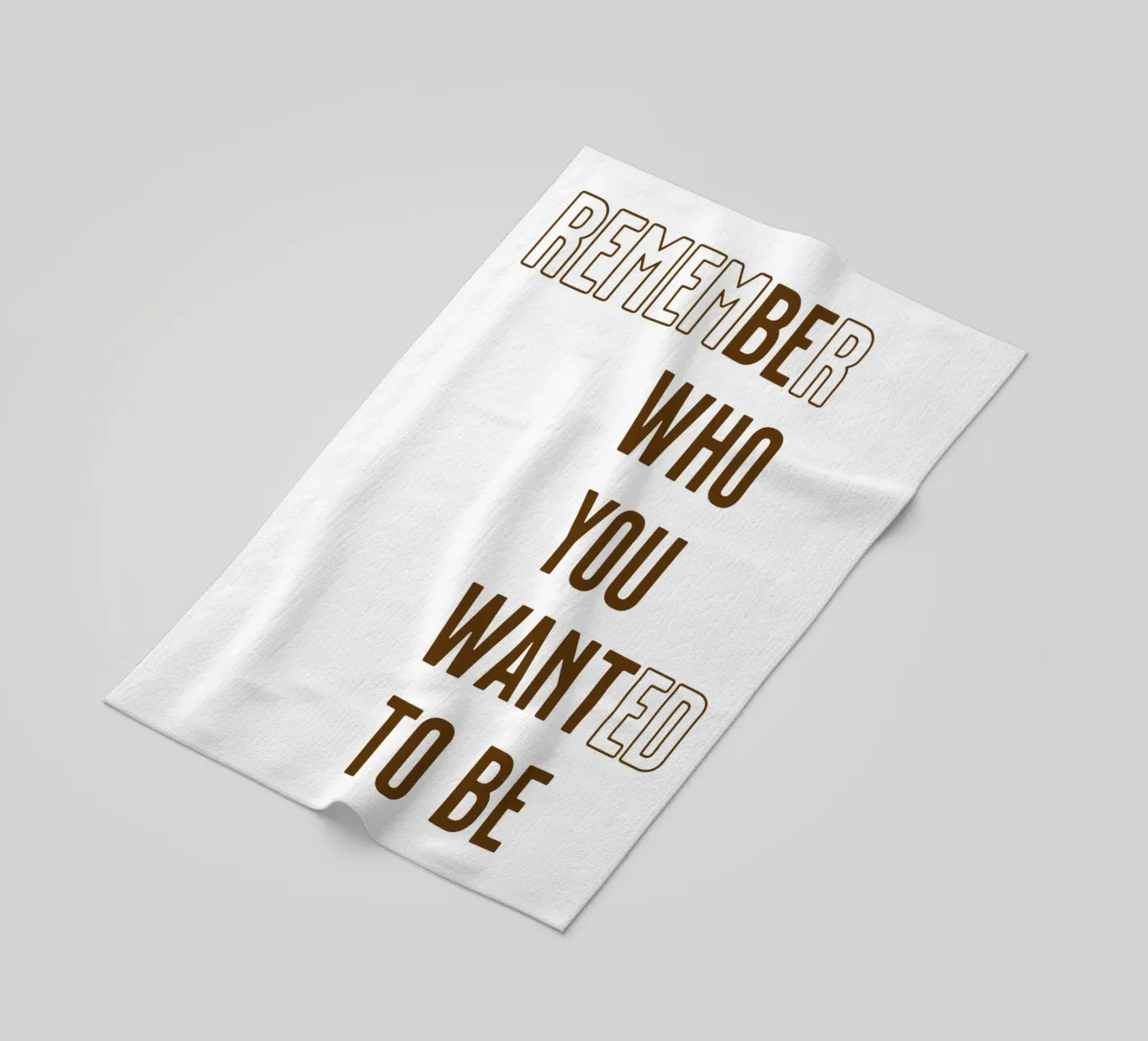 Ricorda chi volevi essere (Be Who you want to be) telo mare da Gunawan Rb