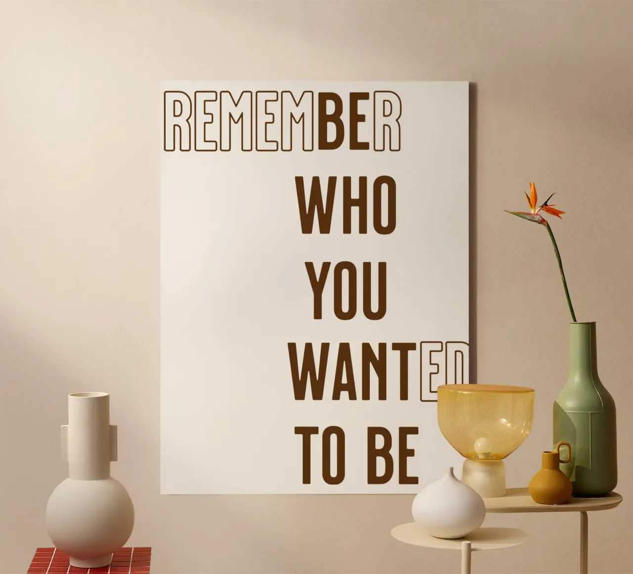 Ricorda chi volevi essere (Be Who you want to be) tela da Gunawan Rb