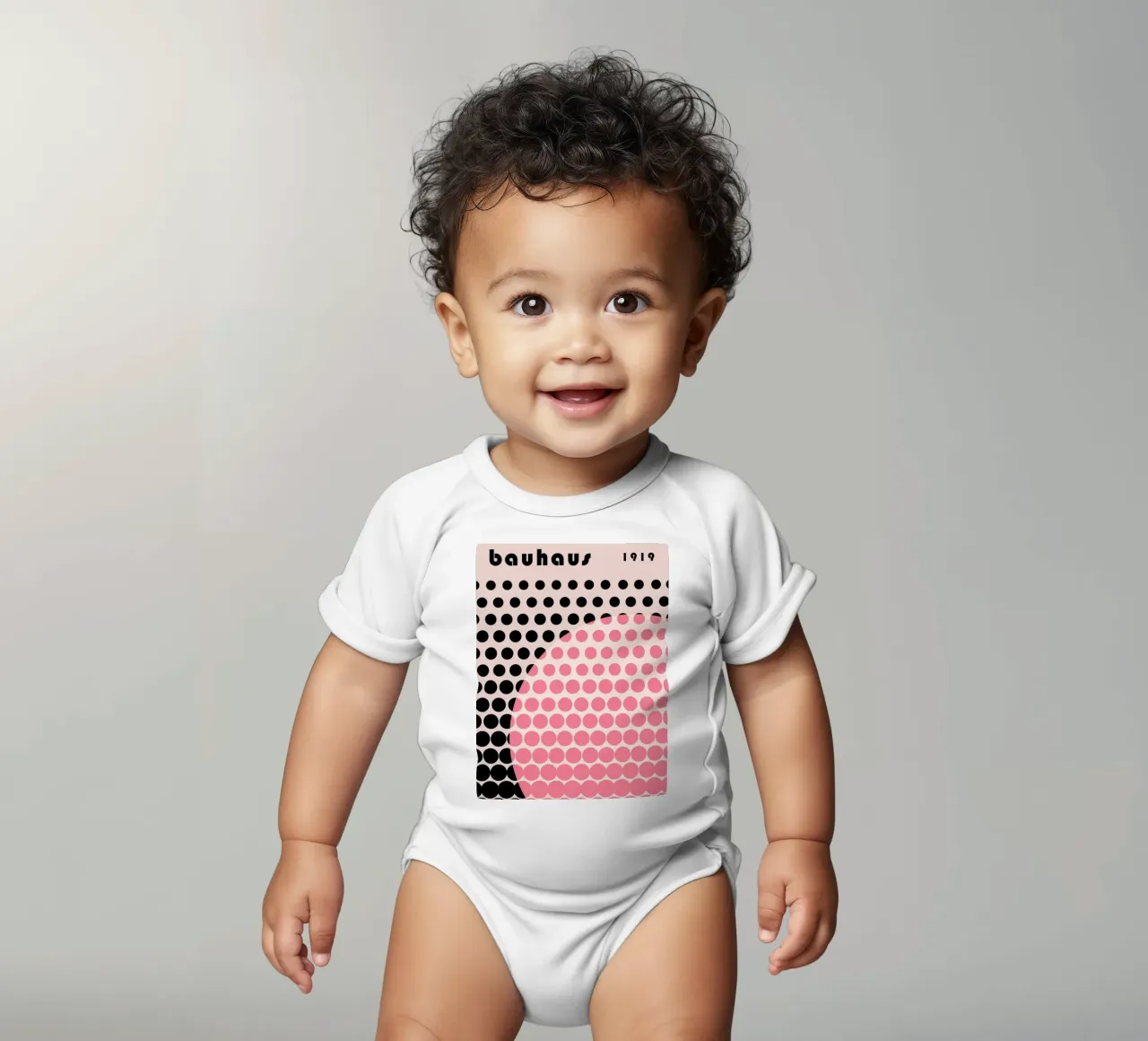 Bauhaus a pois Stile pop body neonato maniche corte da Studio Vibe