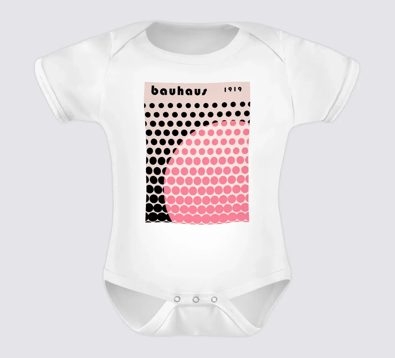 Bauhaus a pois Stile pop body neonato maniche corte da Studio Vibe