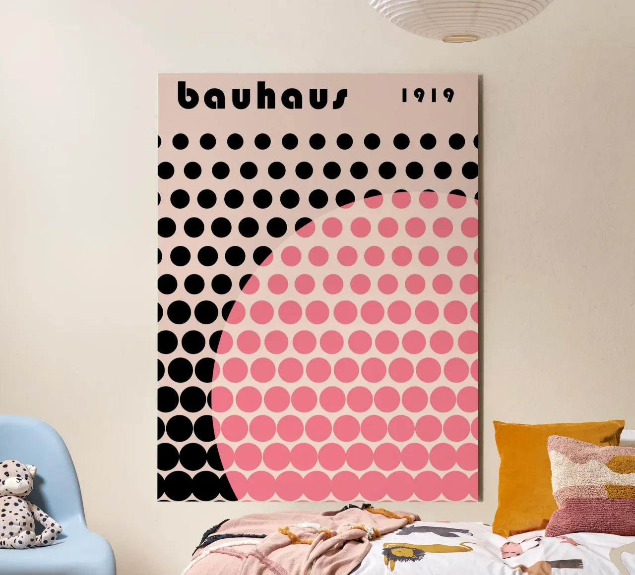 Bauhaus a pois Stile pop alluminio dibond da Studio Vibe