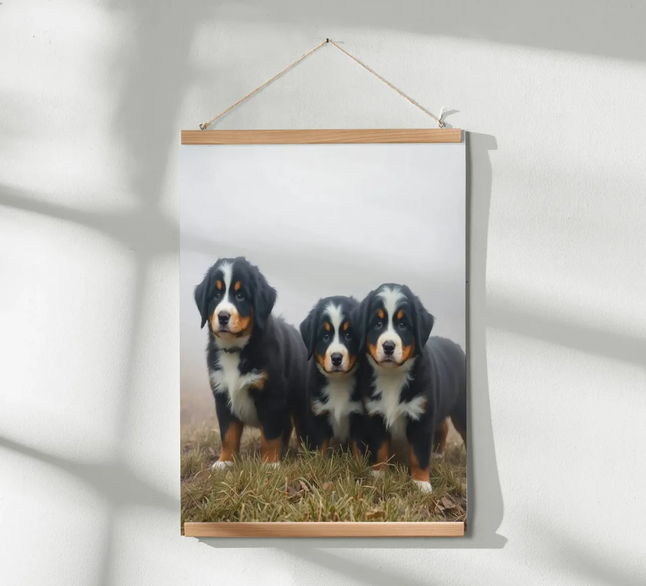 cuccioli carini #65 poster con telaio in legno da Yumis.Beargang.and.Me