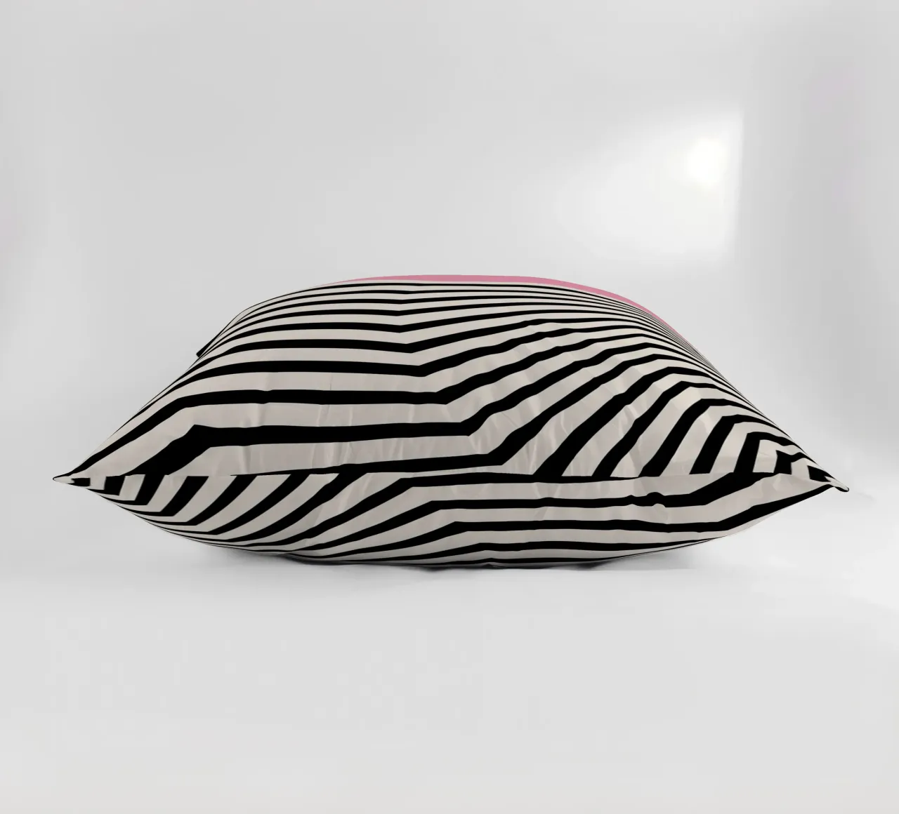 Op Art Zigzag Rosa cuscino da Studio Vibe
