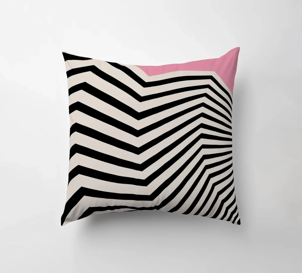 Op Art Zigzag Rosa cuscino da Studio Vibe