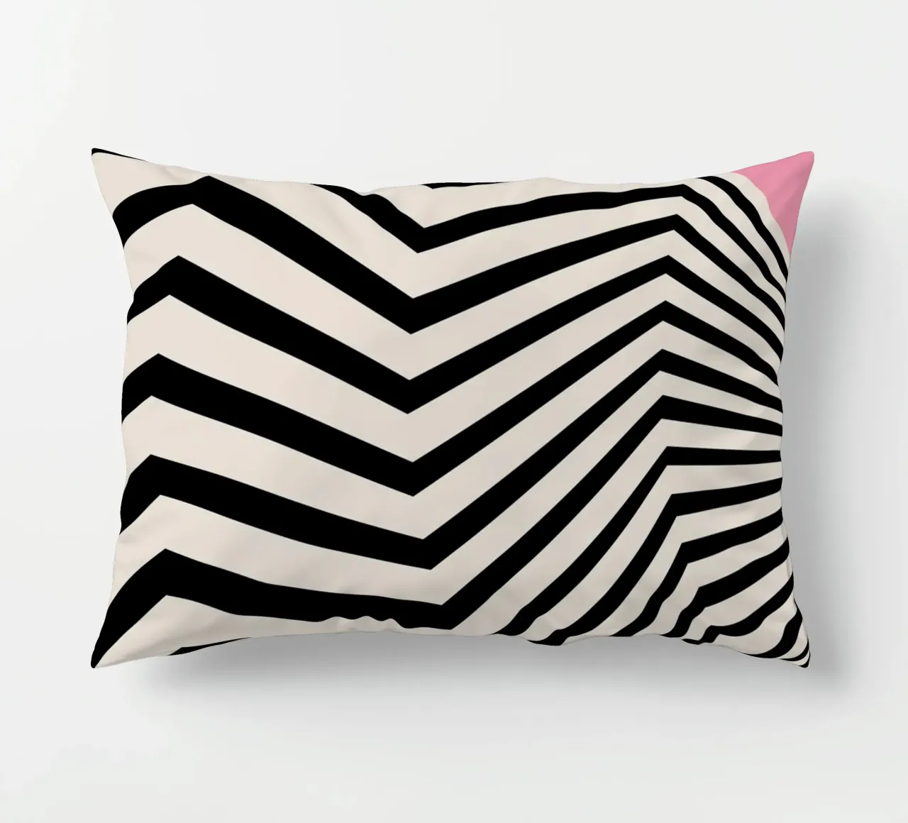 Op Art Zigzag Rosa cuscino da Studio Vibe