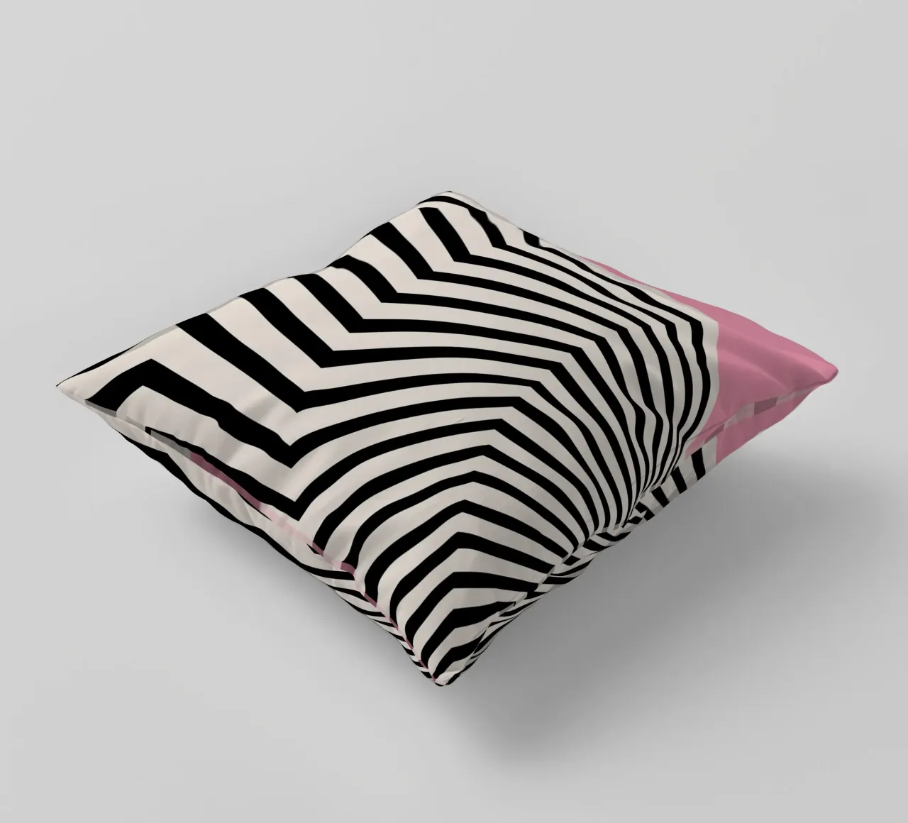 Op Art Zigzag Rosa cuscino da Studio Vibe