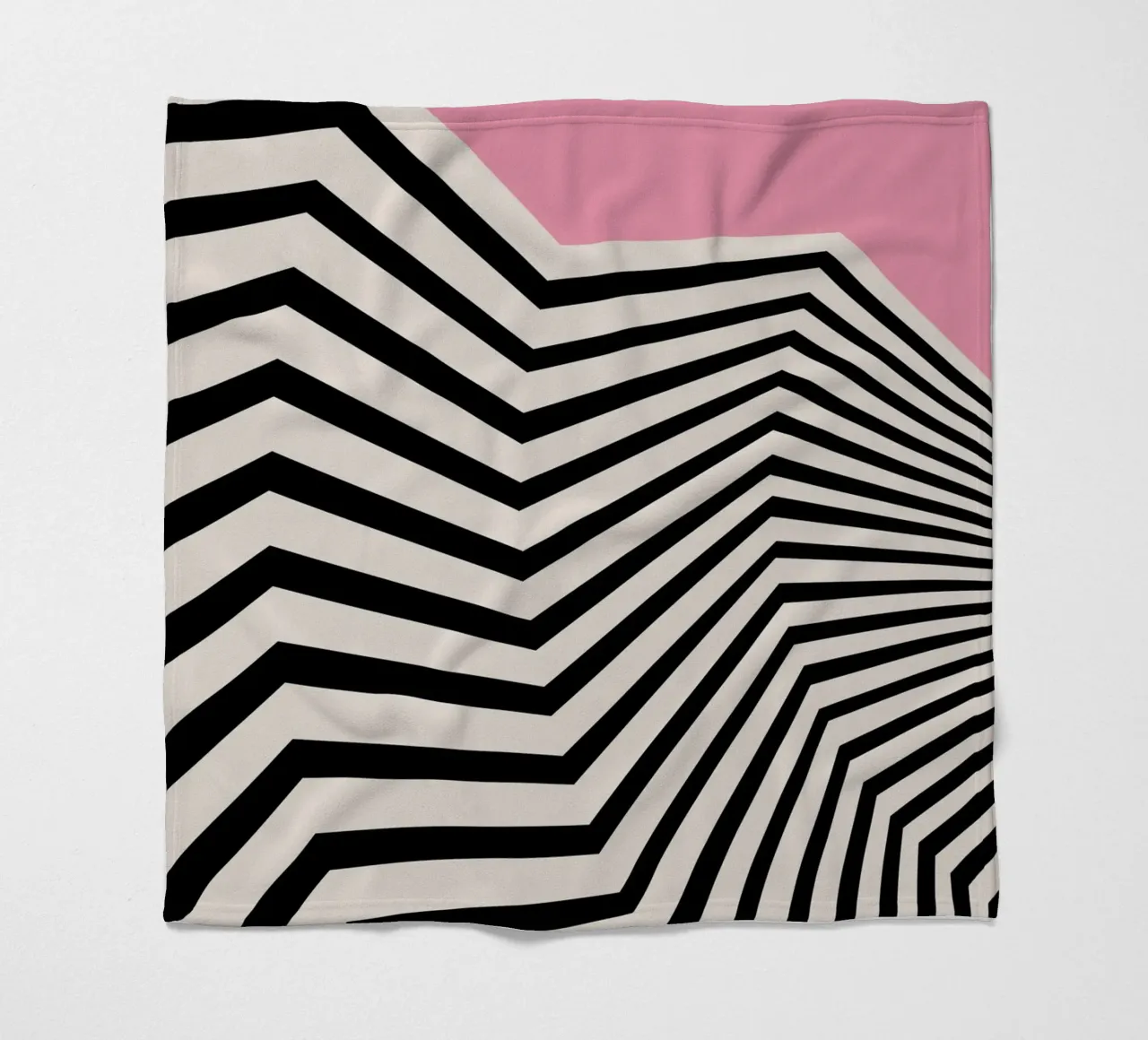 Op Art Zigzag Rosa coperta in pile da Studio Vibe