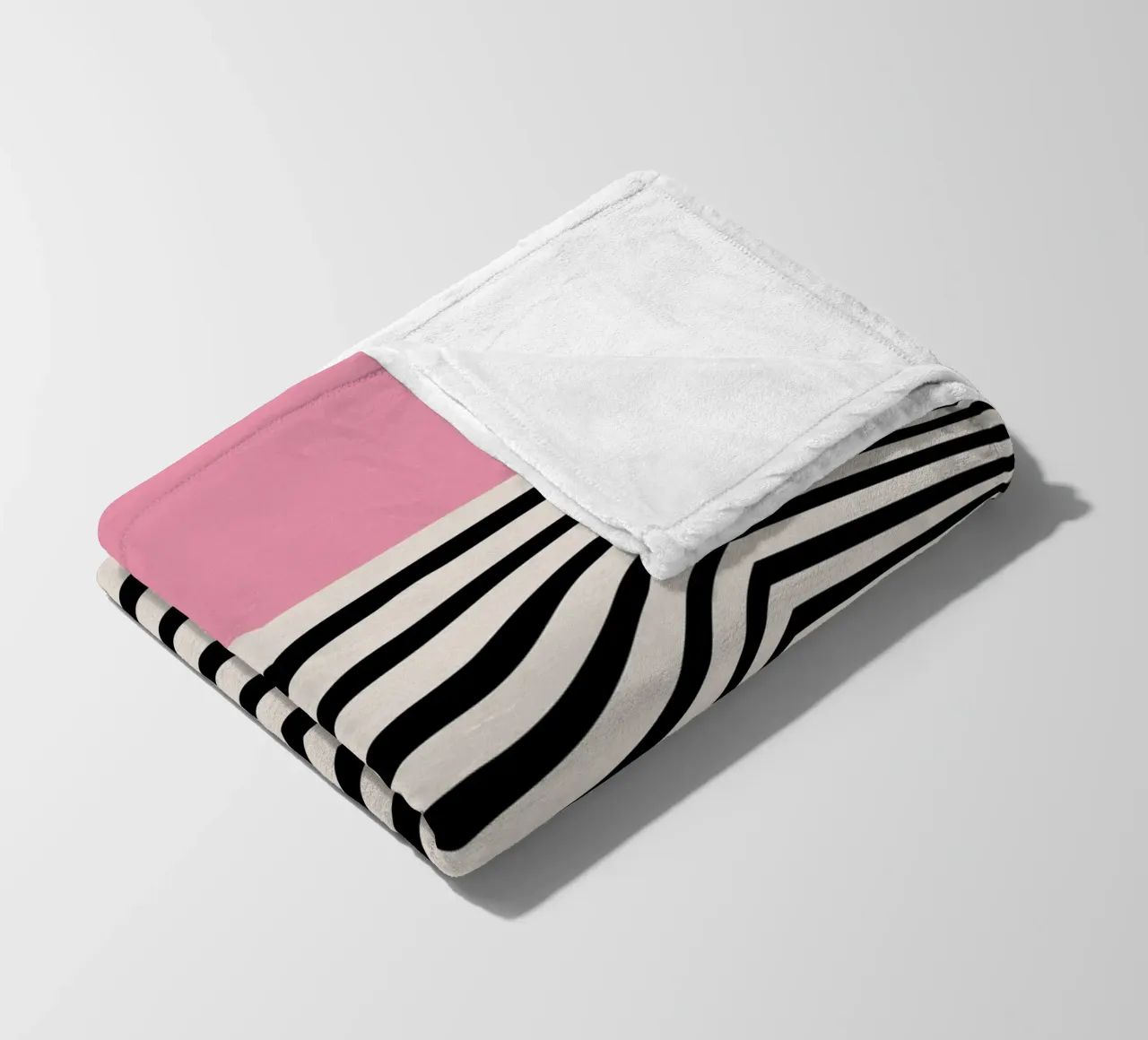 Op Art Zigzag Rosa coperta in pile da Studio Vibe