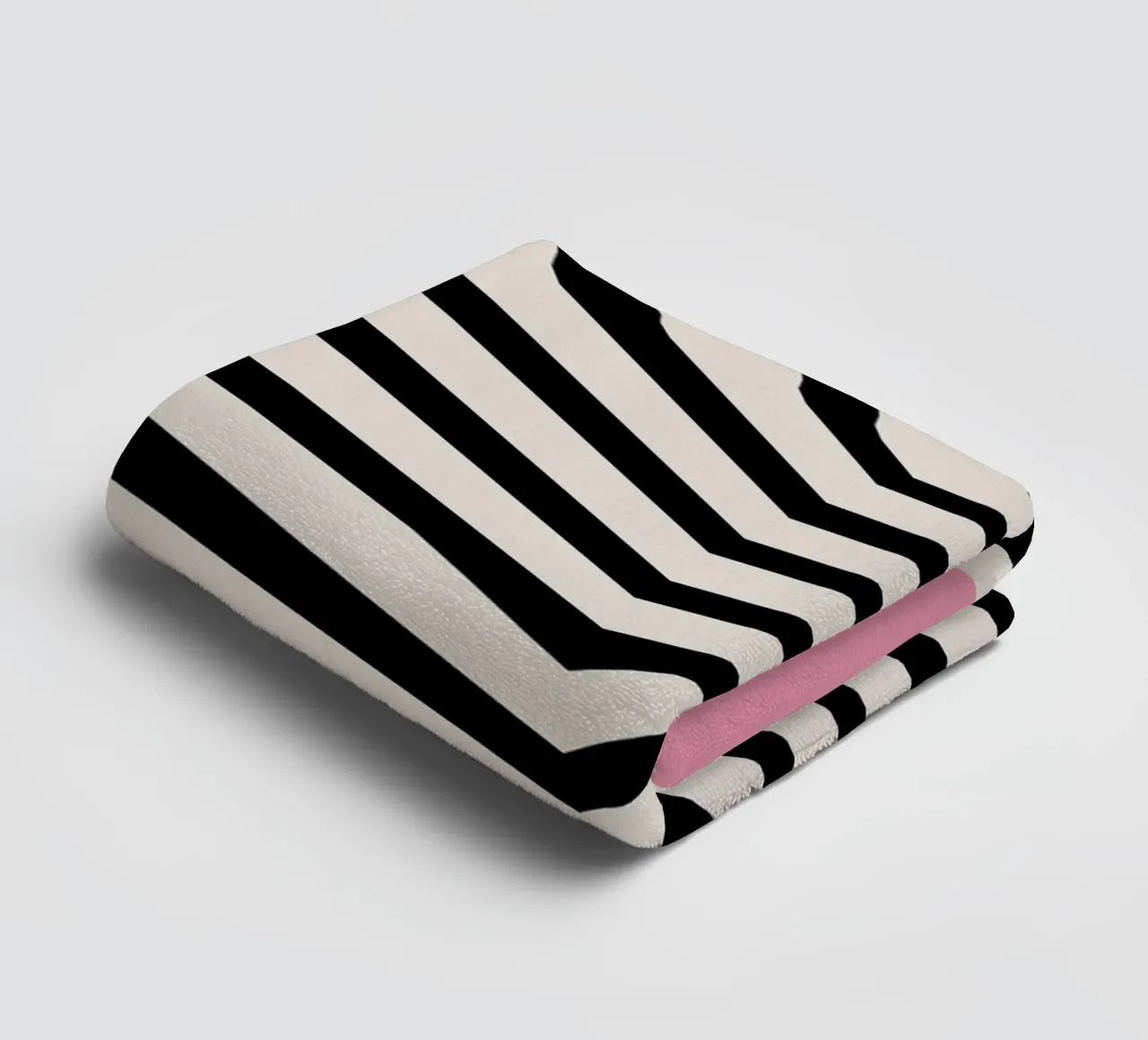 Op Art Zigzag Rosa asciugamano da bagno da Studio Vibe