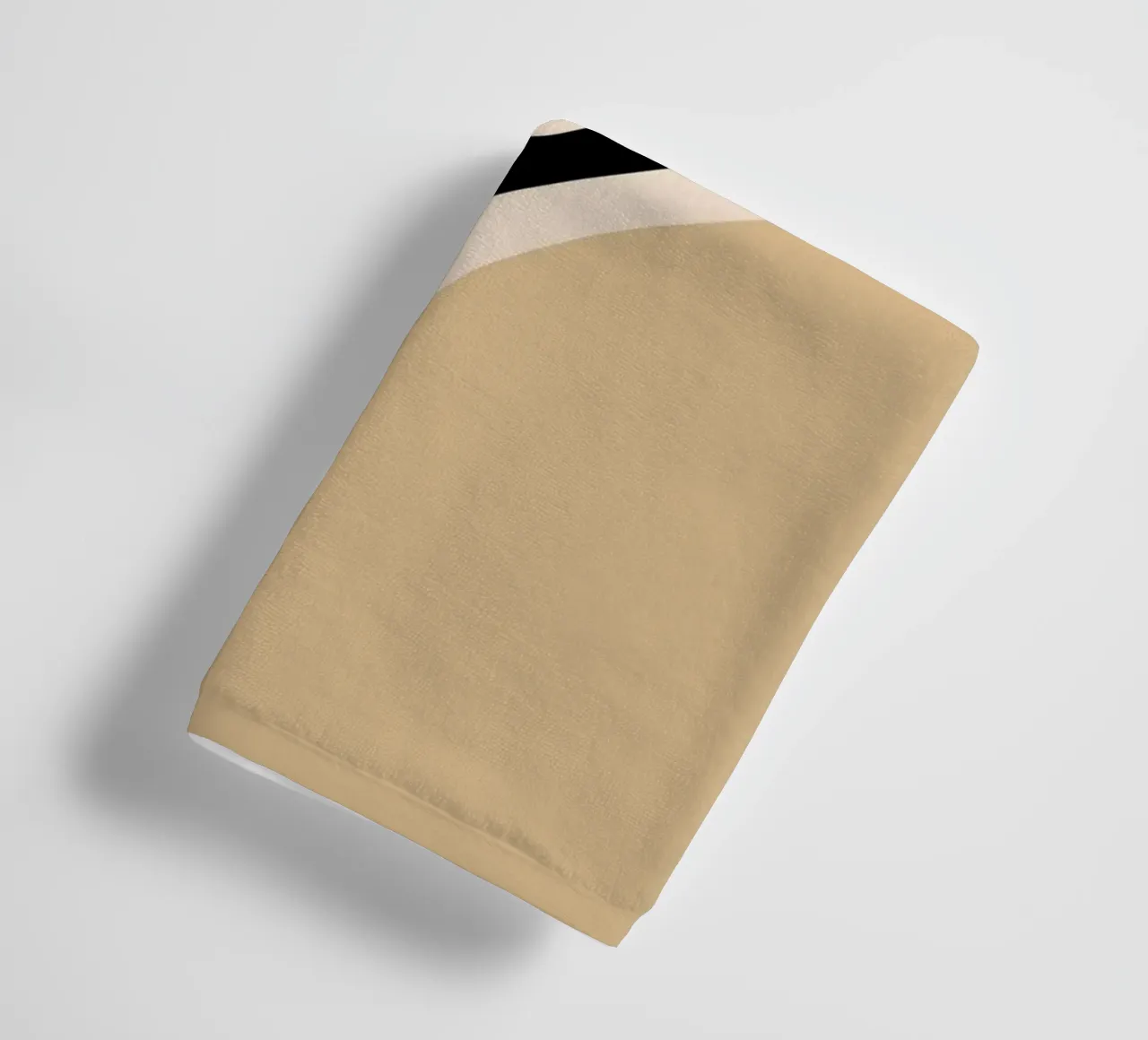 Poster Minimal Wave | Line in beige e nero asciugamano da bagno da Studio Vibe