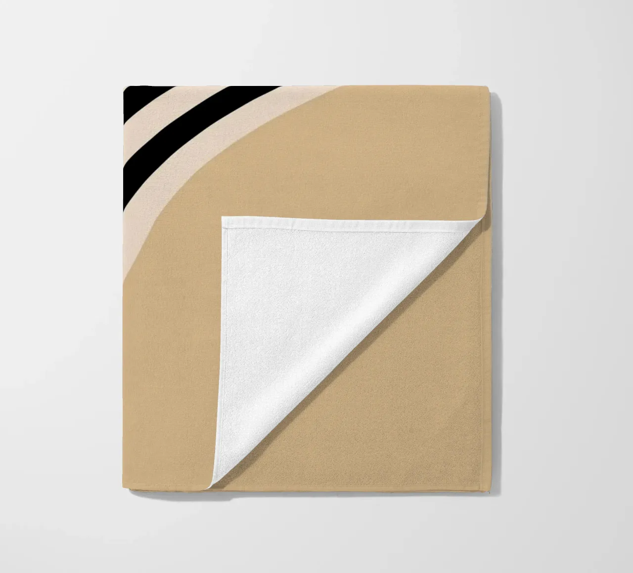 Póster Minimal Wave | Line en beige y negro toalla de playa de Studio Vibe