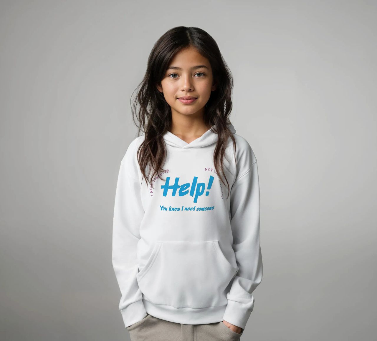 ¡Ayuda! sudadera con capucha para niño de Gunawan Rb