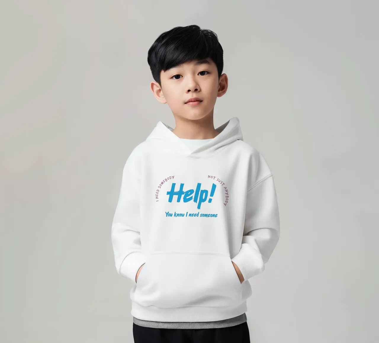 Aiuto! felpa bambino con cappuccio da Gunawan Rb