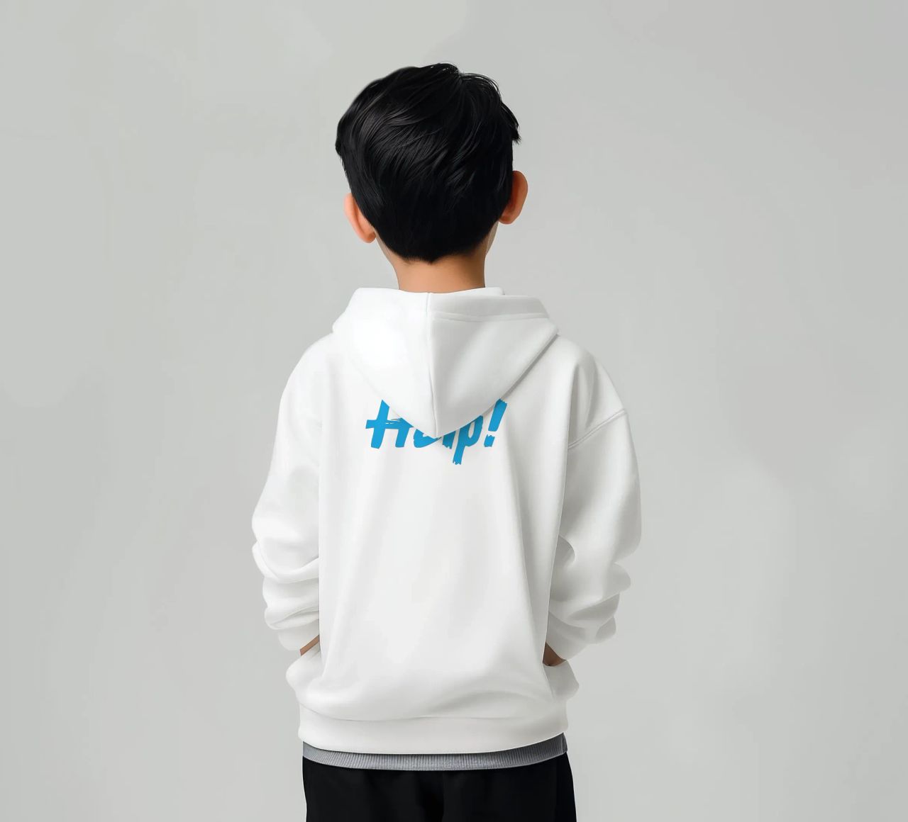 ¡Ayuda! sudadera con capucha para niño de Gunawan Rb