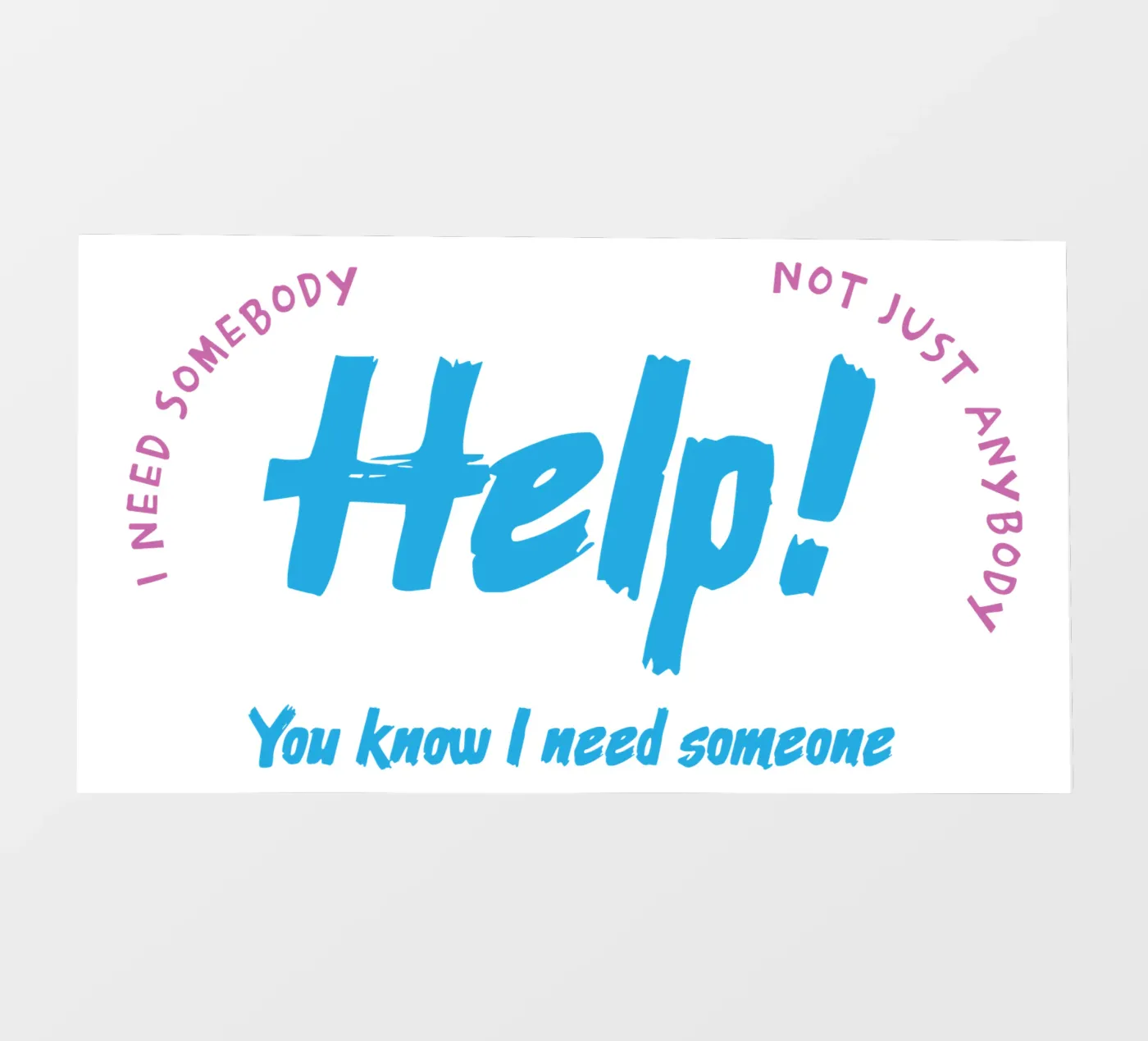 Help! backlit folie van Gunawan Rb