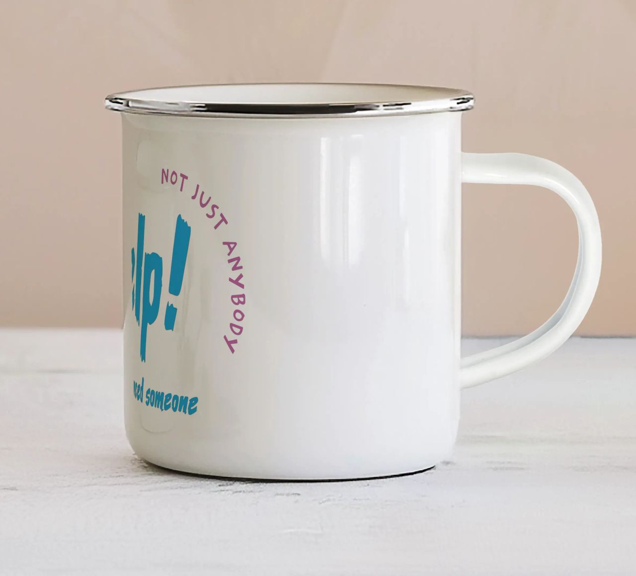 Aiuto! tazza in smalto da Gunawan Rb
