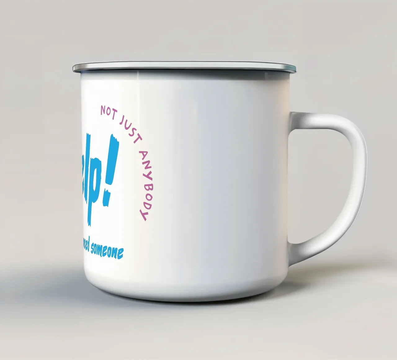 ¡Ayuda! taza de esmalte de Gunawan Rb