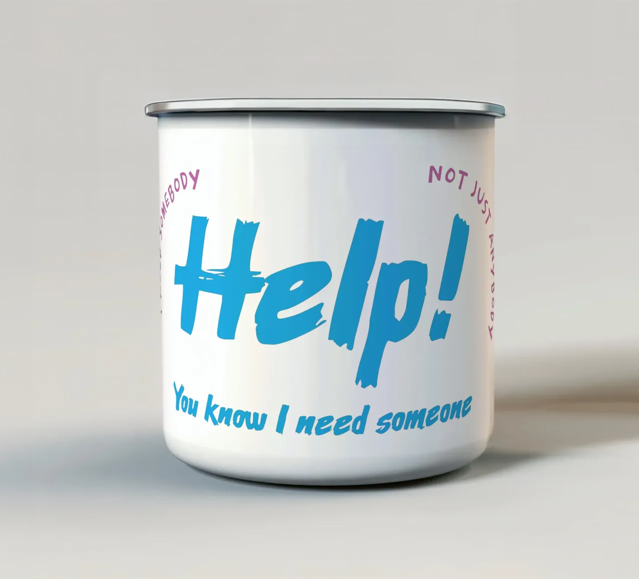 ¡Ayuda! taza de esmalte de Gunawan Rb