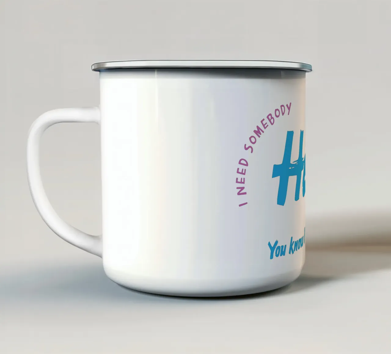 ¡Ayuda! taza de esmalte de Gunawan Rb