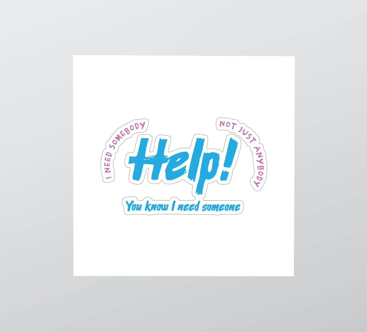 Help! sticker by Gunawan Rb