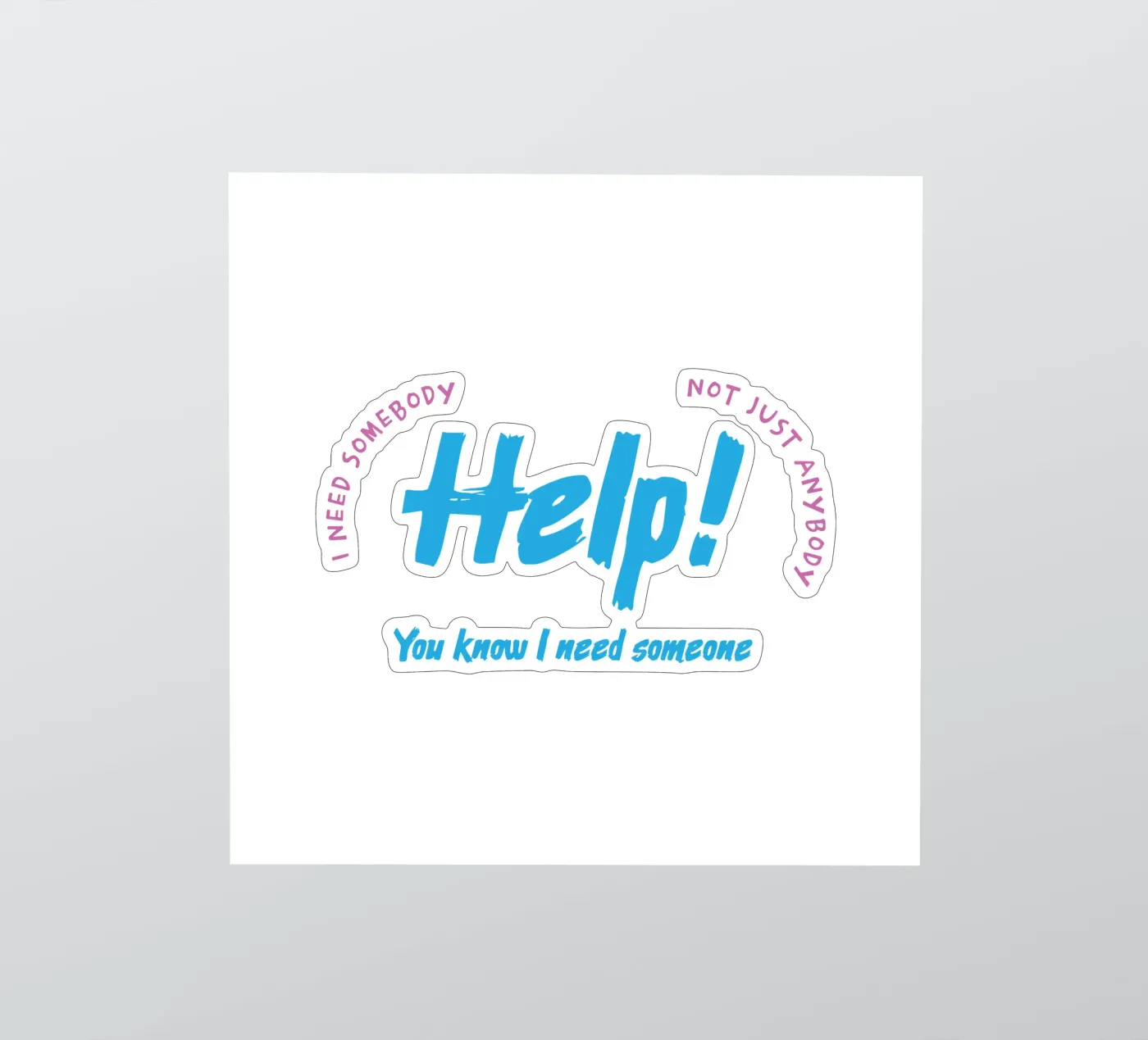 Help! sticker van Gunawan Rb