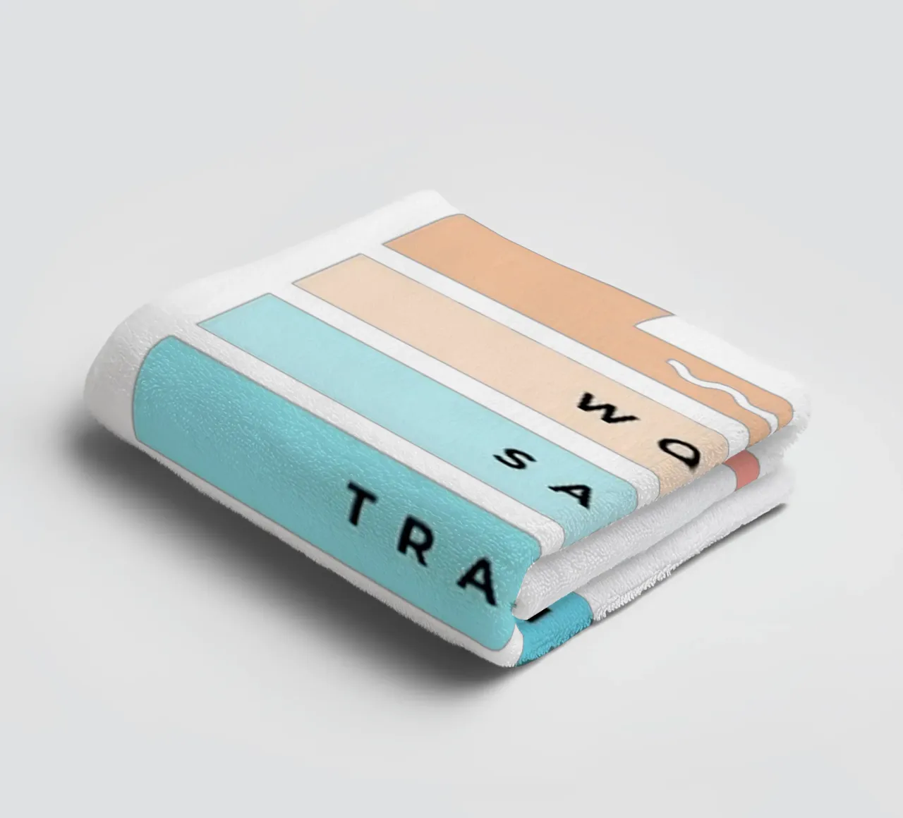 Work Save Travel Repeat towel by Olivia Creator