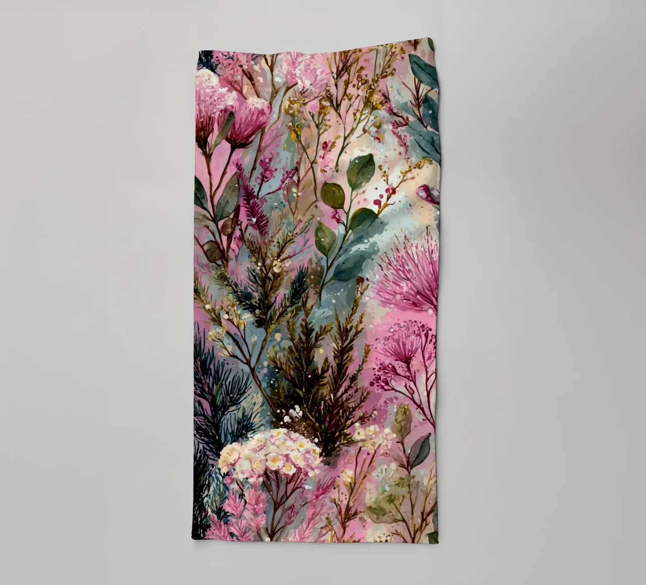 Fiori rosa asciugamano da bagno da Justyna Jaszke JBJart