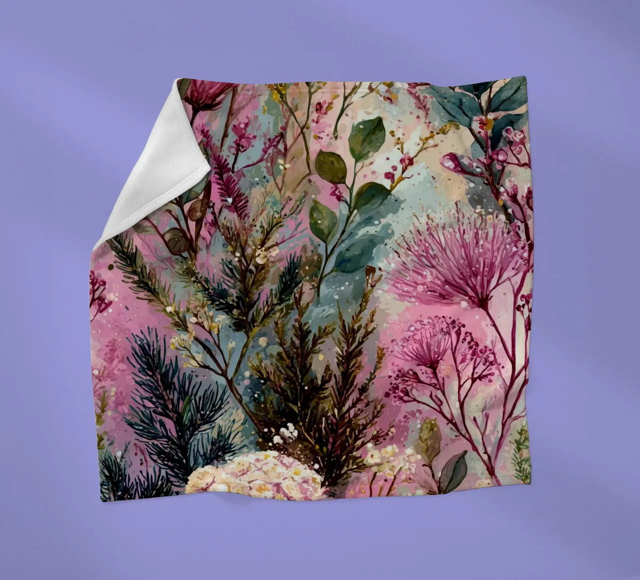 Fiori rosa coperta in pile da Justyna Jaszke JBJart