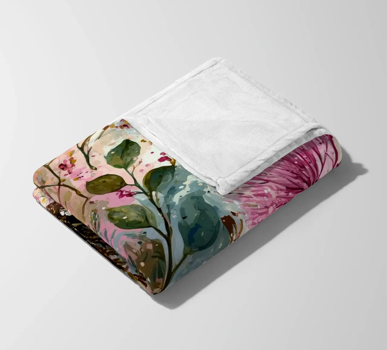 Fiori rosa coperta in pile da Justyna Jaszke JBJart
