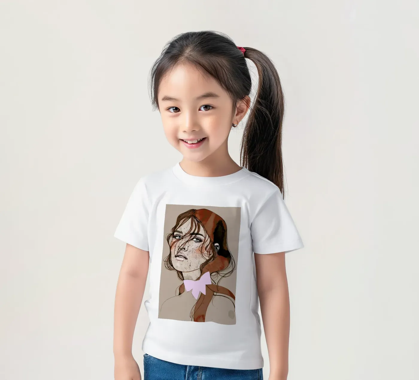 Freckles Red t-shirt bambini da Agnes KR Patience