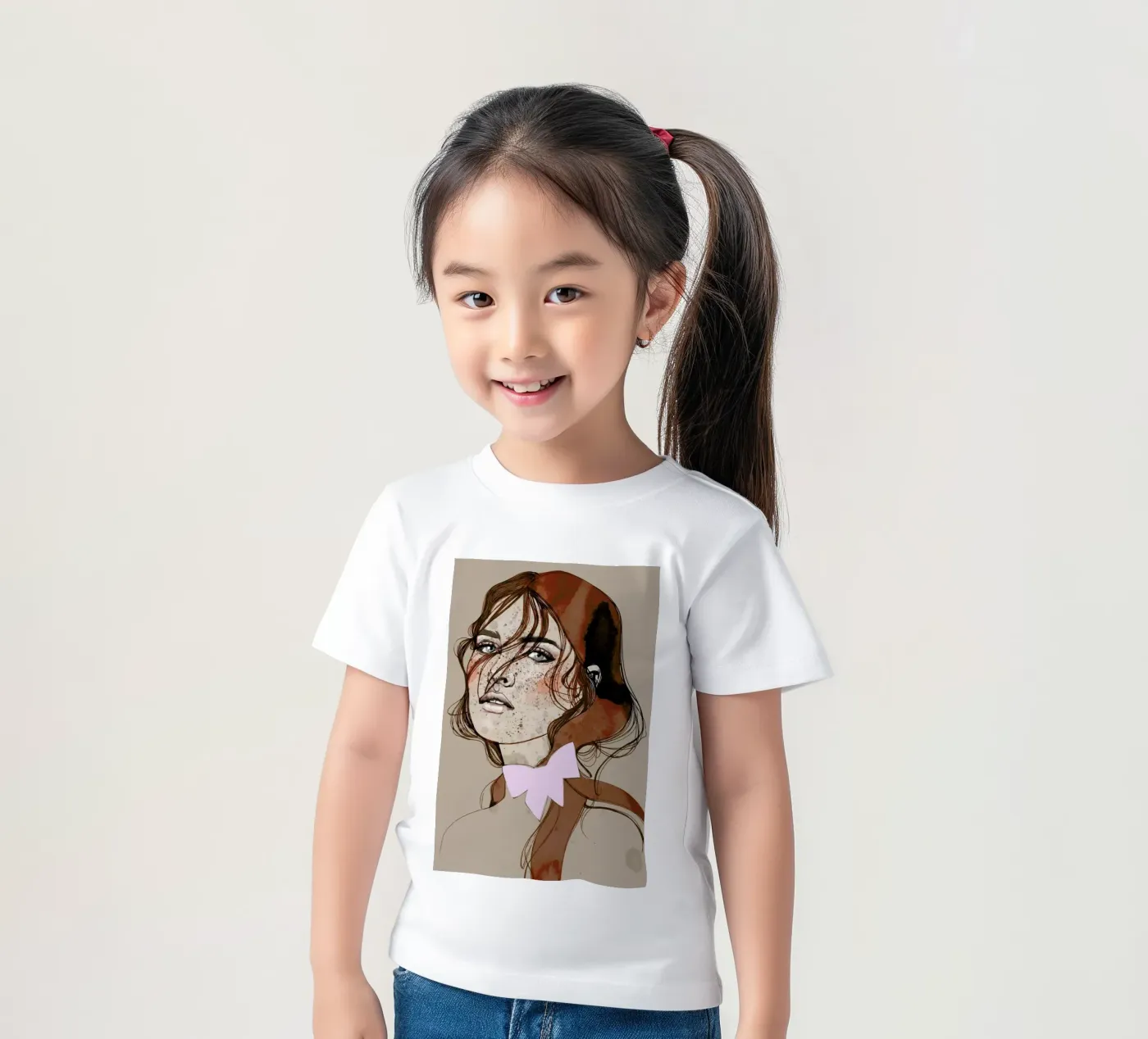 Freckles Red t-shirt bambini da Agnes KR Patience