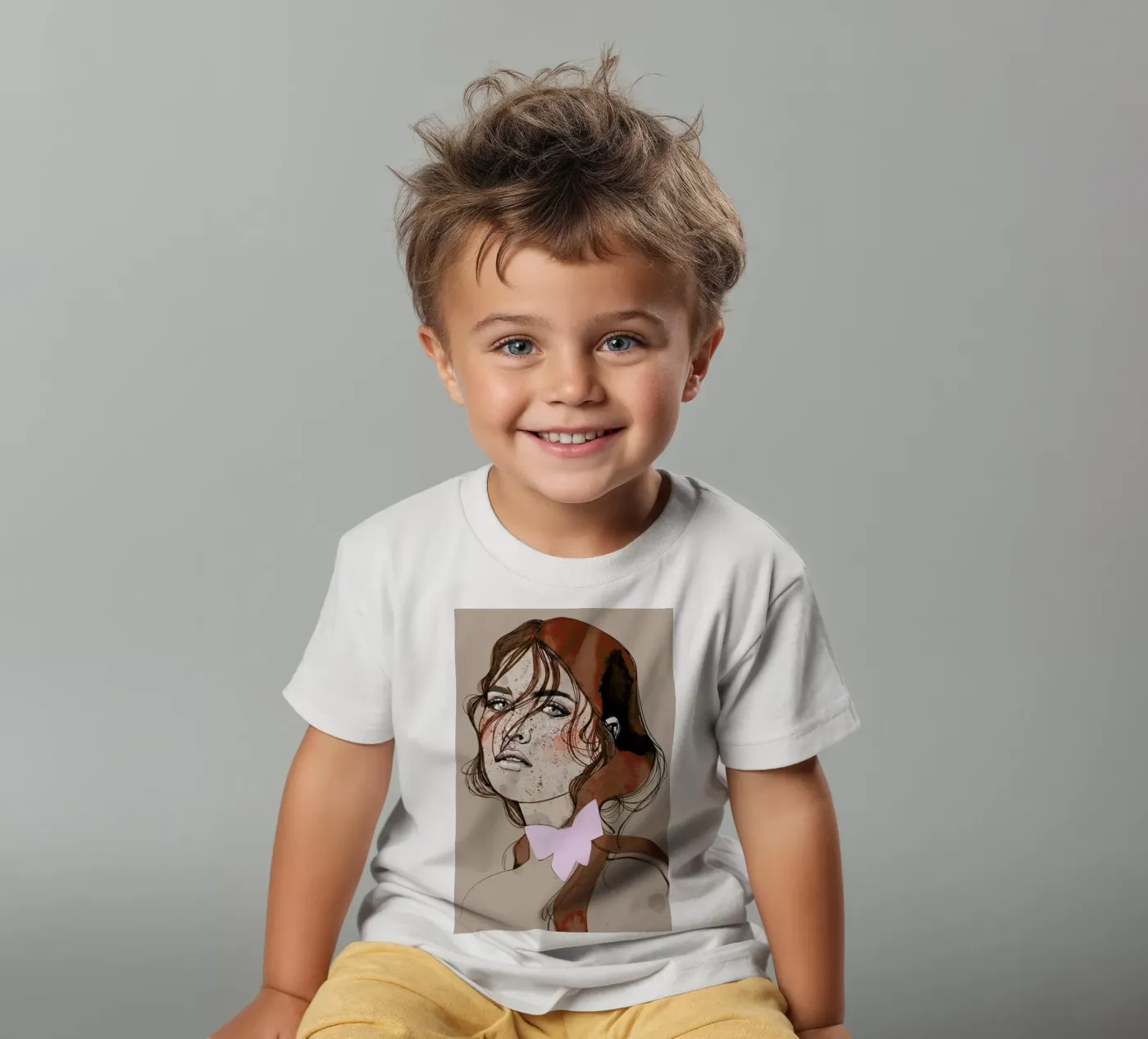Freckles Red t-shirt bambini da Agnes KR Patience