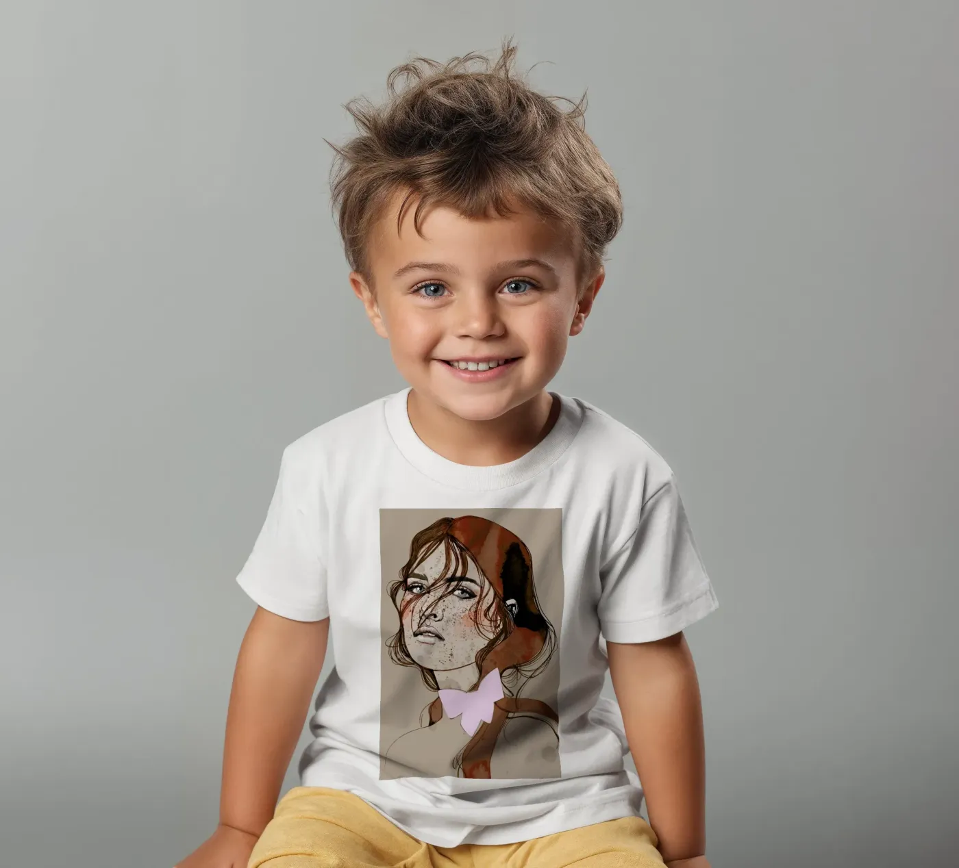 Freckles Red t-shirt bambini da Agnes KR Patience