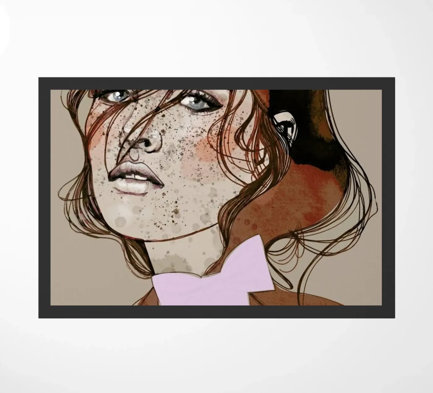 Freckles Red doormat by Agnes KR Patience