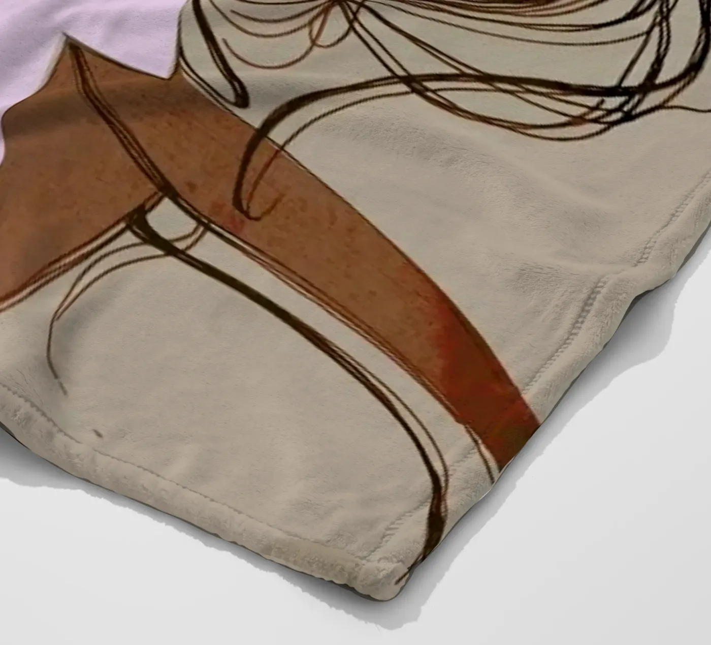Freckles Red fleece blanket by Agnes KR Patience