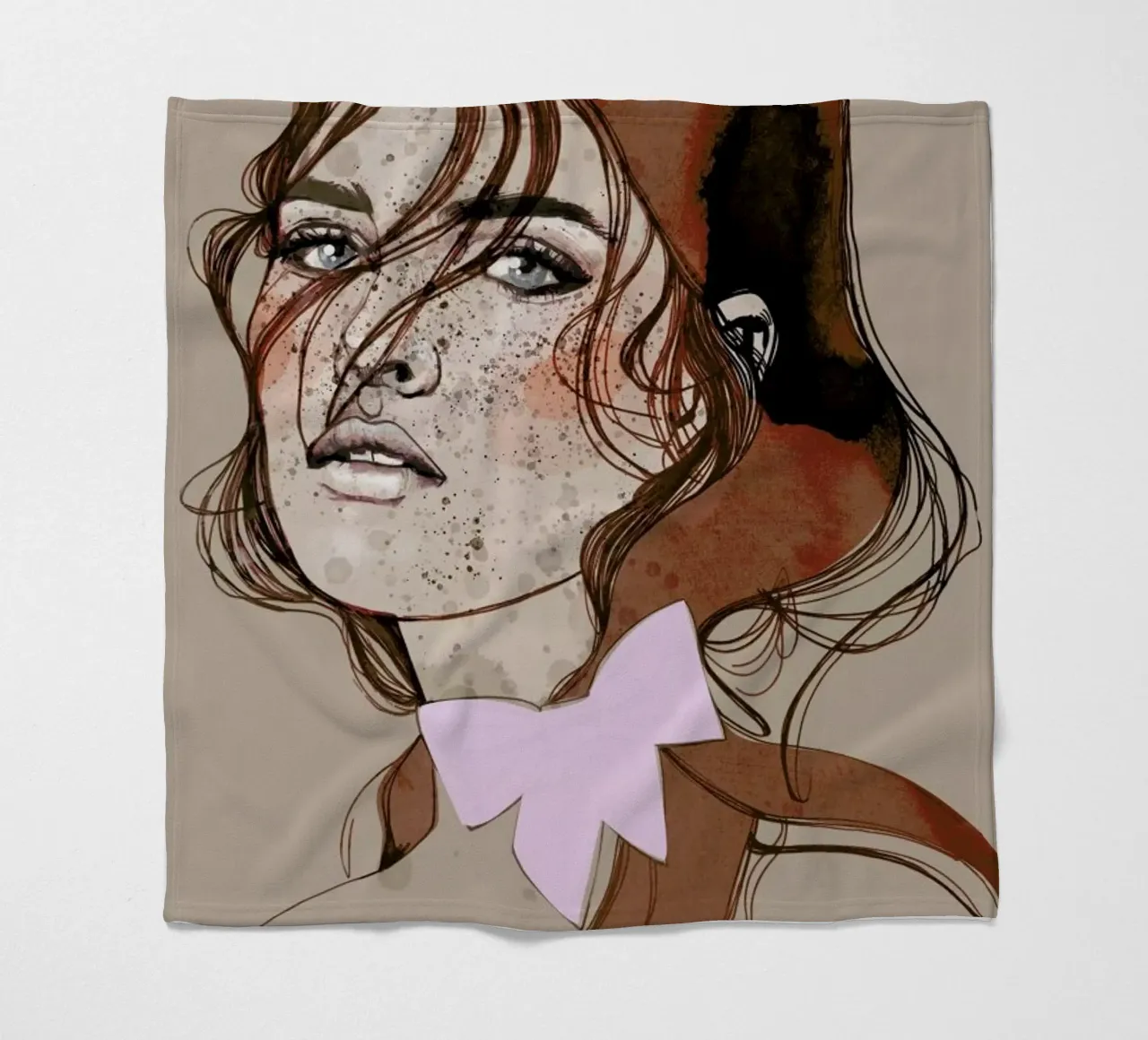 Freckles Red fleecedeken van Agnes KR Patience