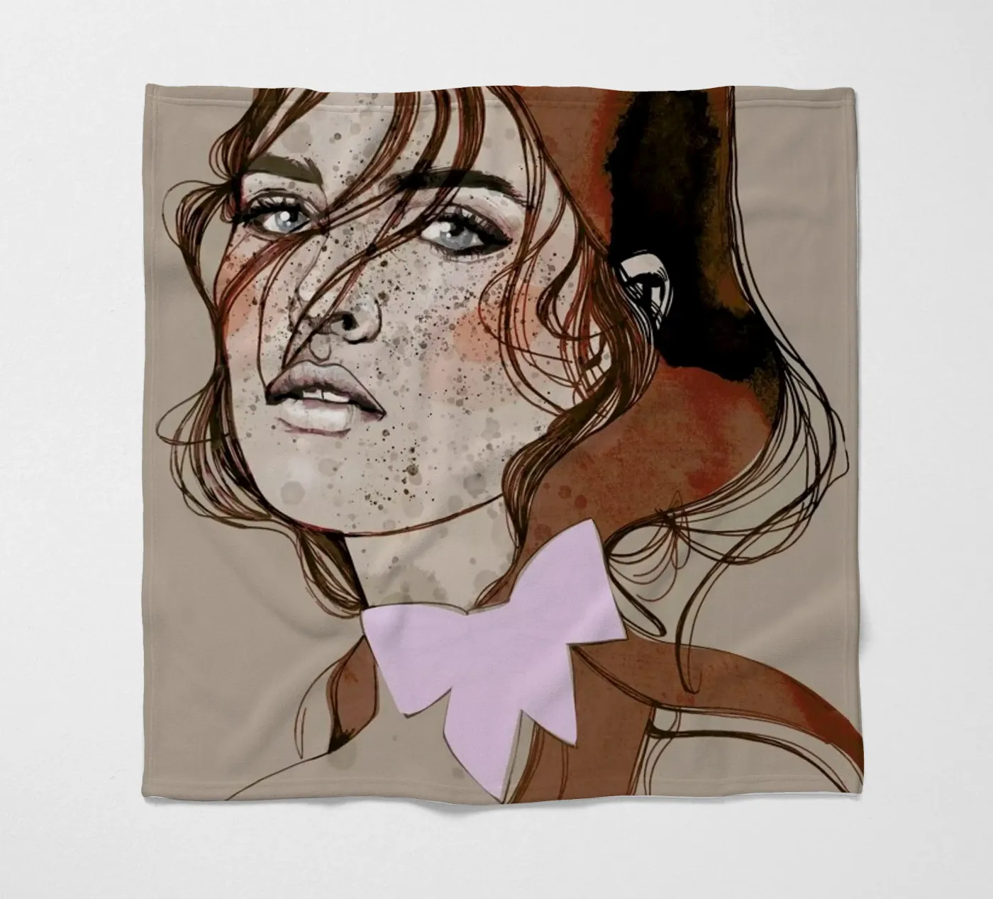 Freckles Red fleecedeken van Agnes KR Patience
