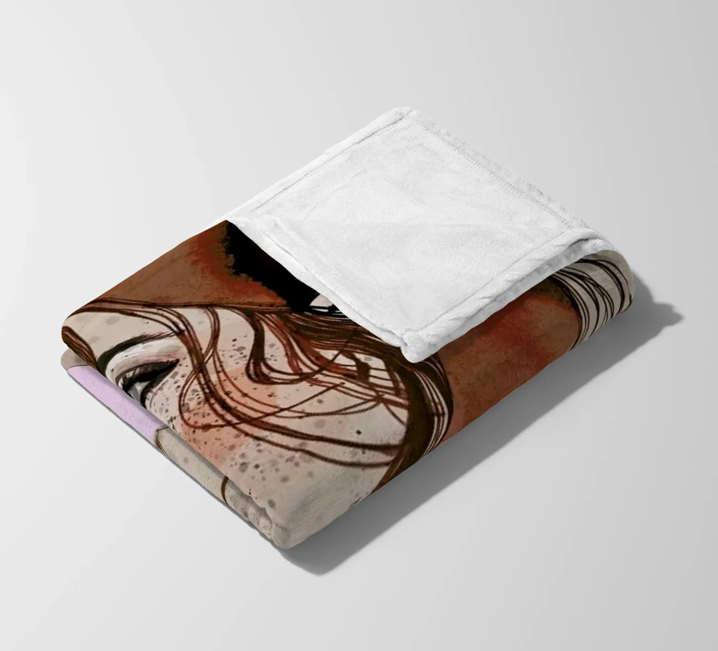 Freckles Red fleece blanket by Agnes KR Patience