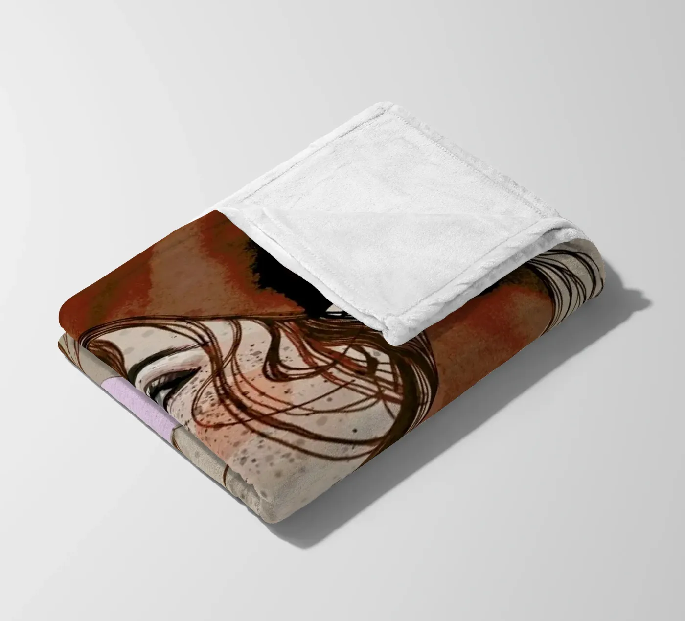 Freckles Red fleece blanket by Agnes KR Patience