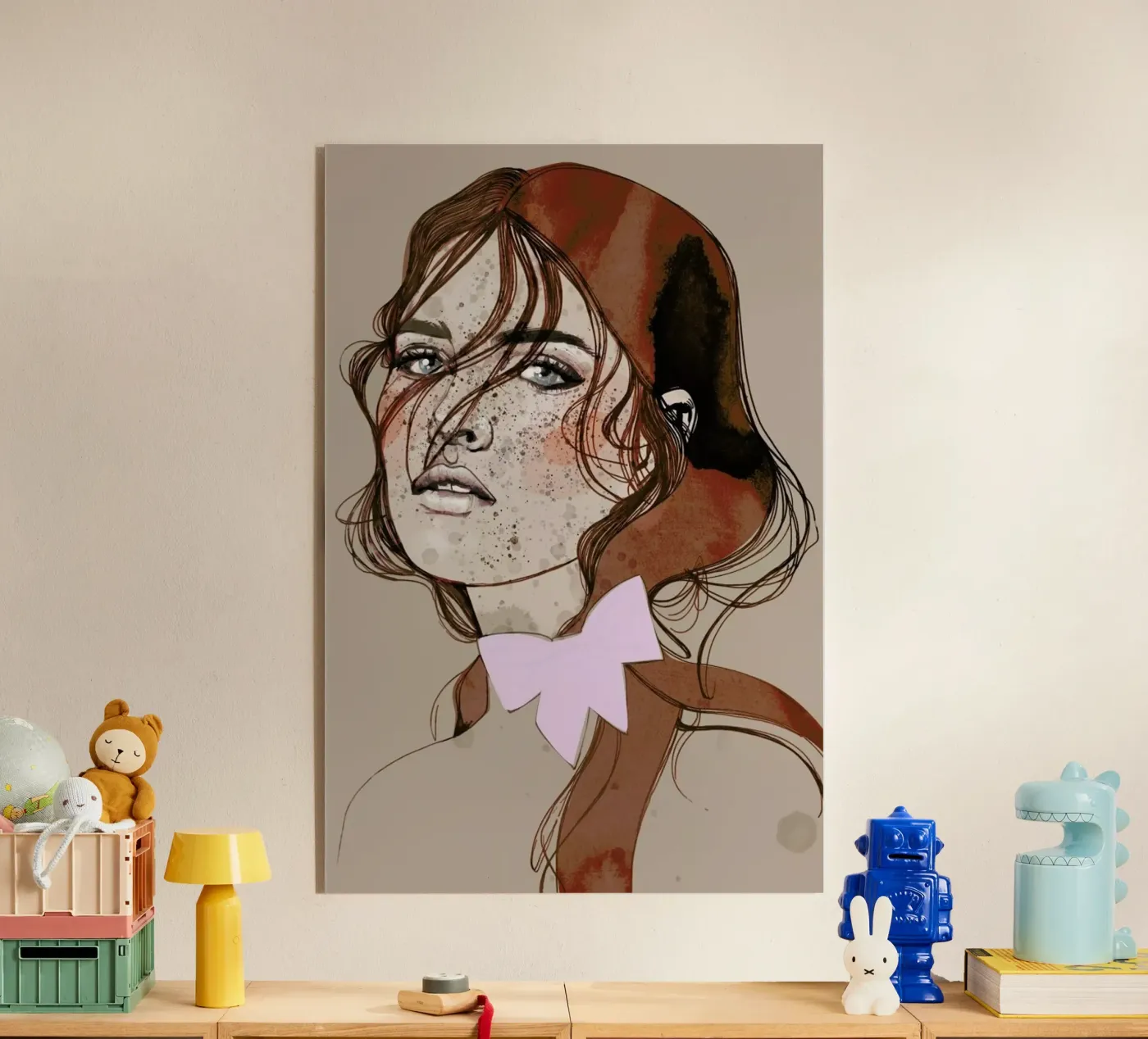 Freckles Red acryl van Agnes KR Patience