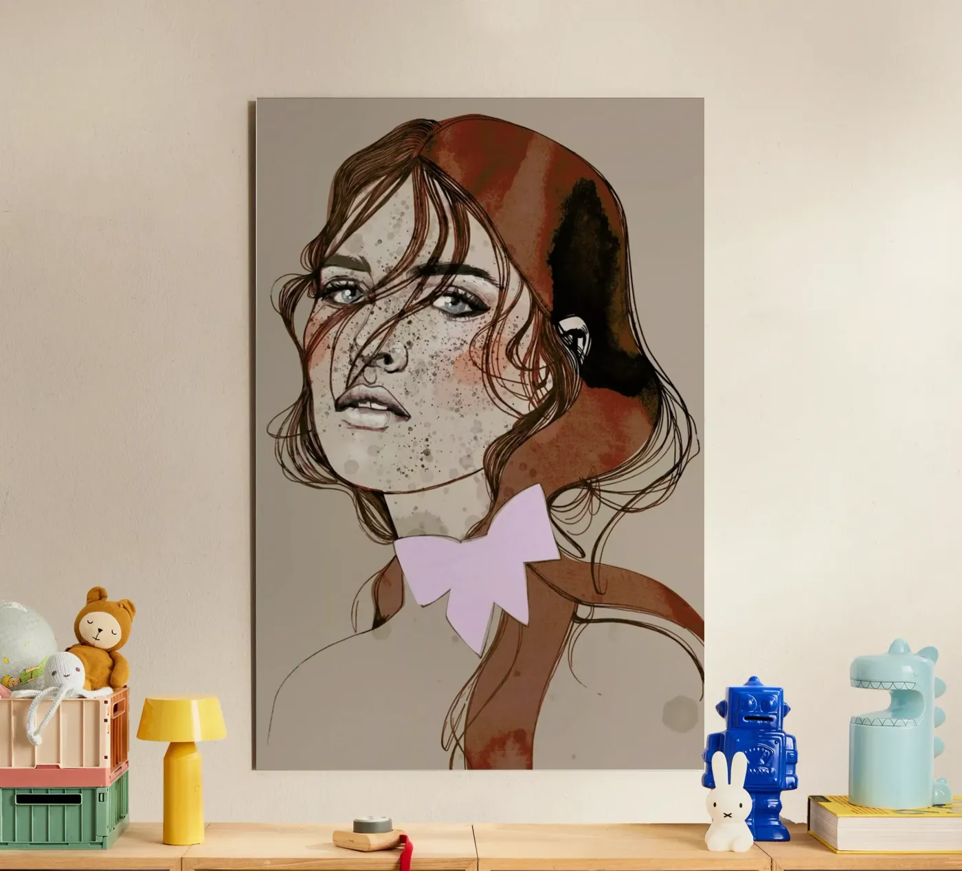 Freckles Red forex plate by Agnes KR Patience