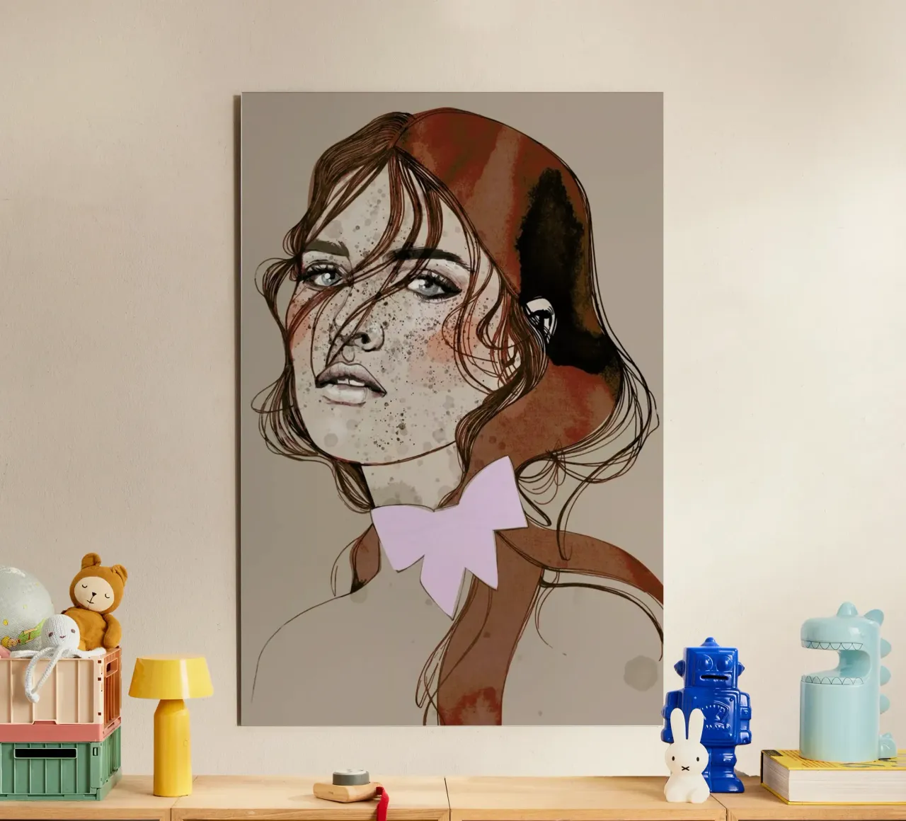 Freckles Red pannello forex da Agnes KR Patience