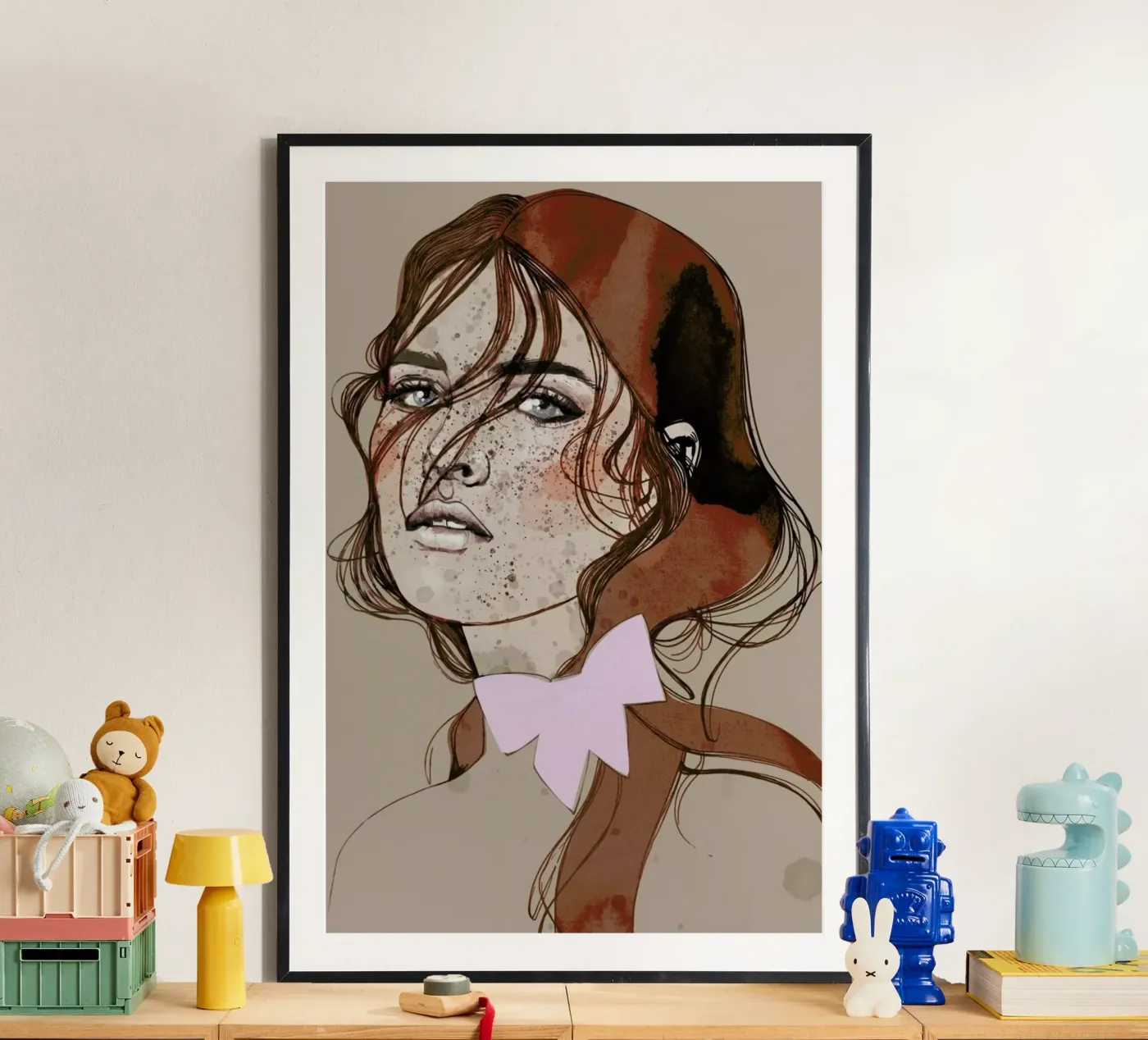 Freckles Red poster van Agnes KR Patience