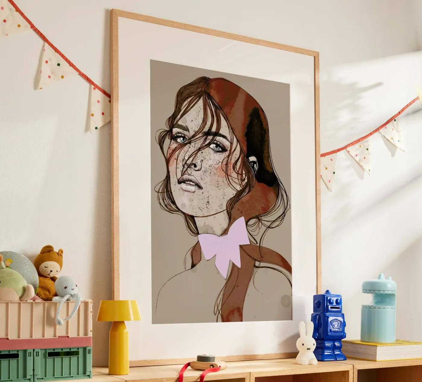 Freckles Red poster van Agnes KR Patience